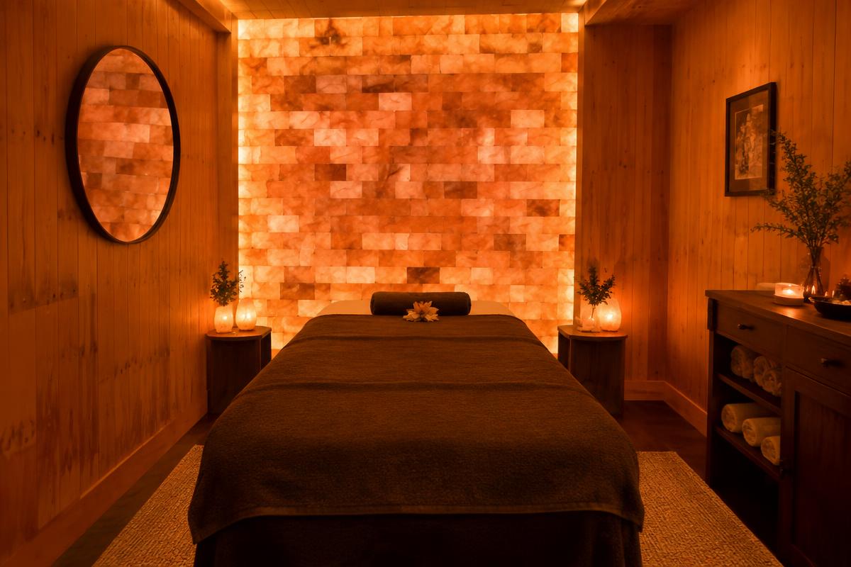 Salt & Cedar Suite treatment room