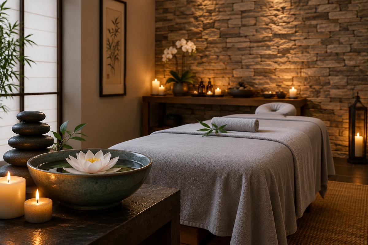 Stone & Candle Suite treatment room