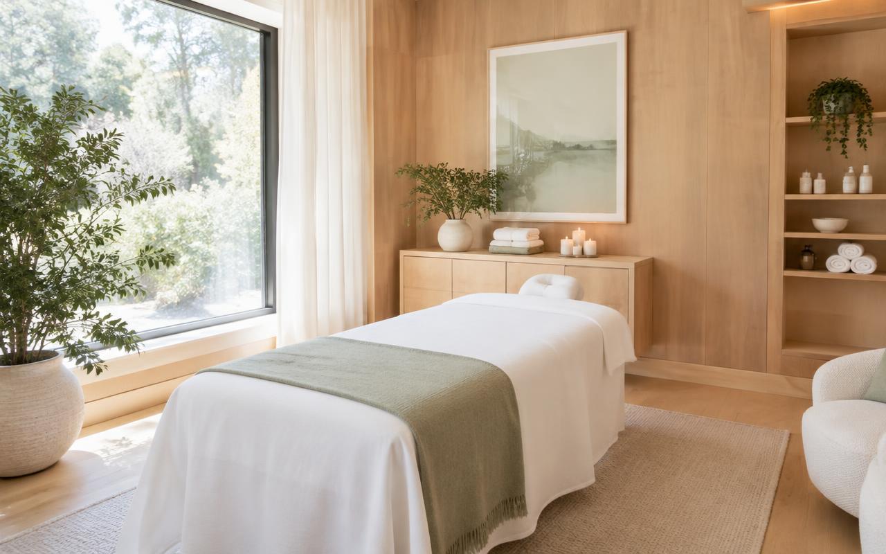 Quiet Cedar Suite treatment room